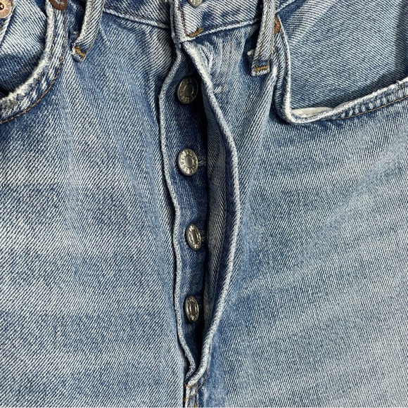 AGOLDE 90's Mid Rise Loose Jeans in Major Size 26 Light Wash Distressed Rigid - Picture 10 of 16